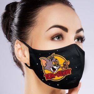 Tom and Jerry Face Mask w/ filter pocket